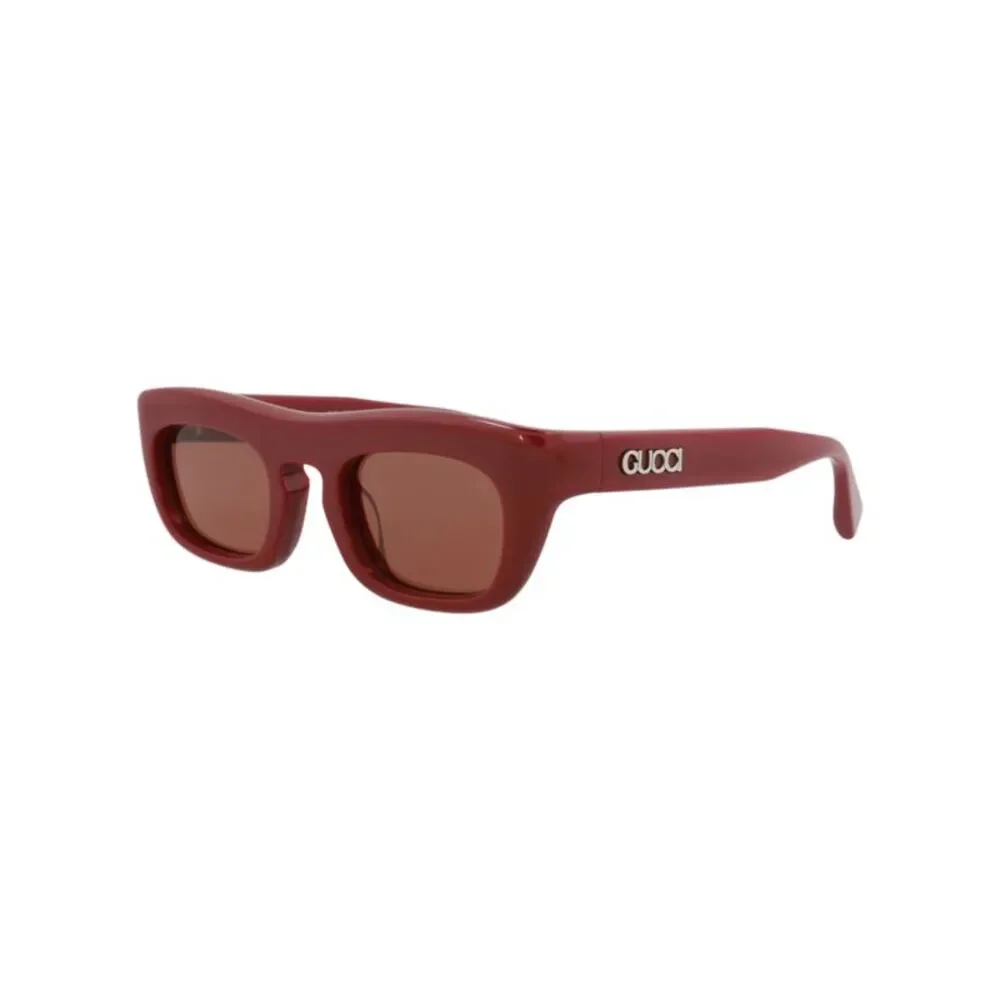 Gucci Square-Frame Recycled Acetate Sunglasses Red Mens